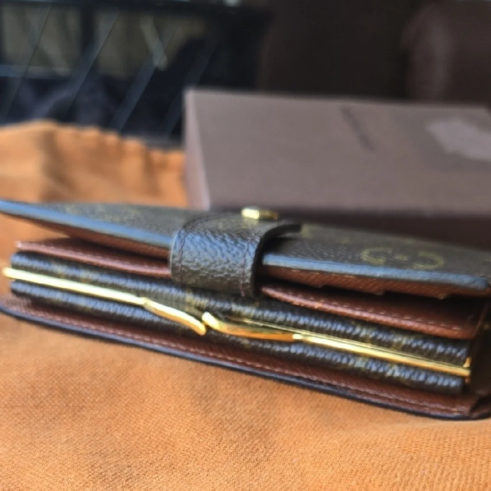 Louis Vuitton Brown Monogram Wallet Compact Design
